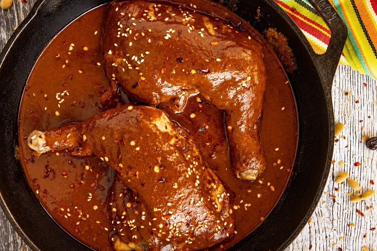 Mole servido en cazuela